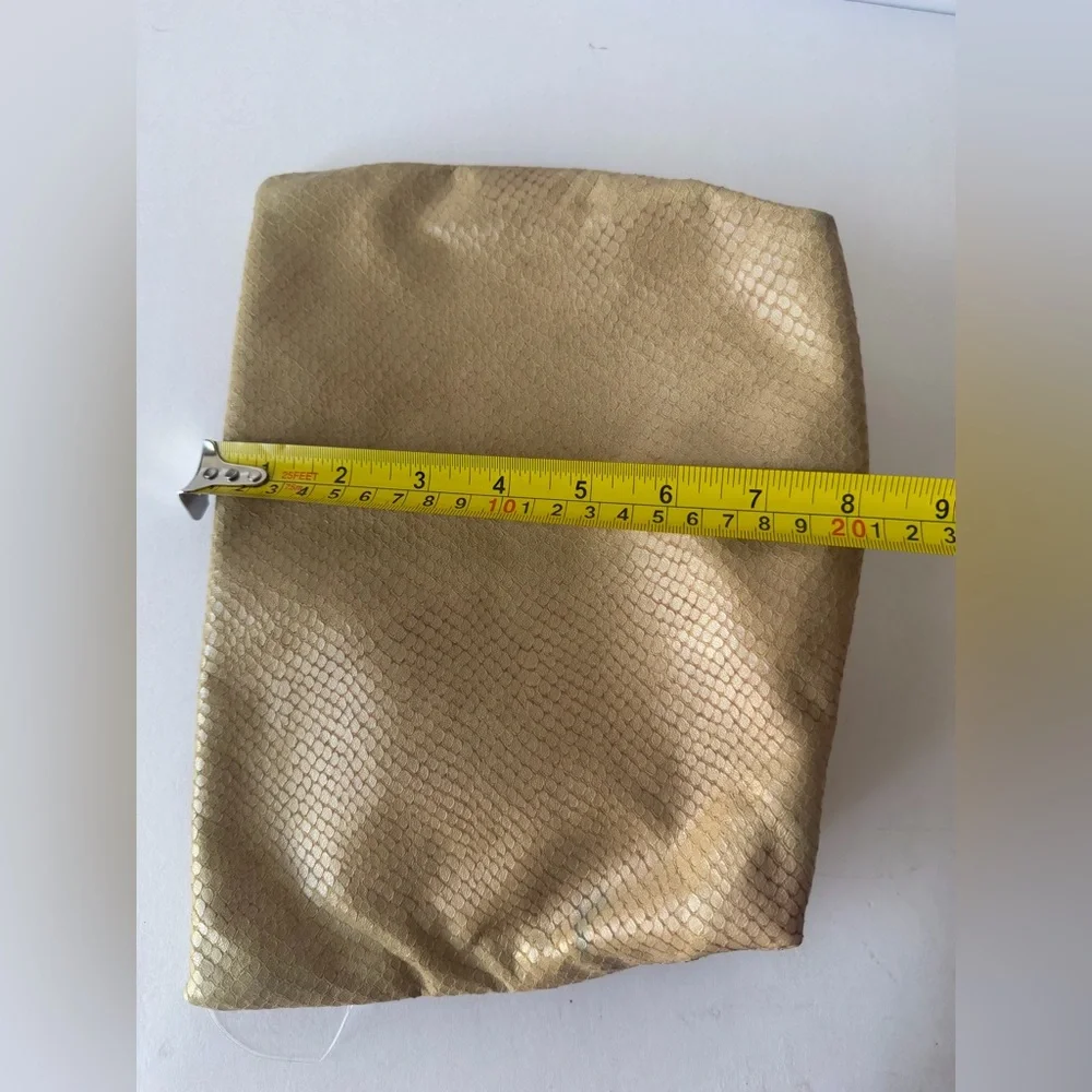 Carlos Falchi Gold‎ Textured Toiletry Bag